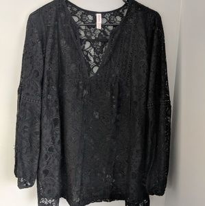 Black Lacy Top